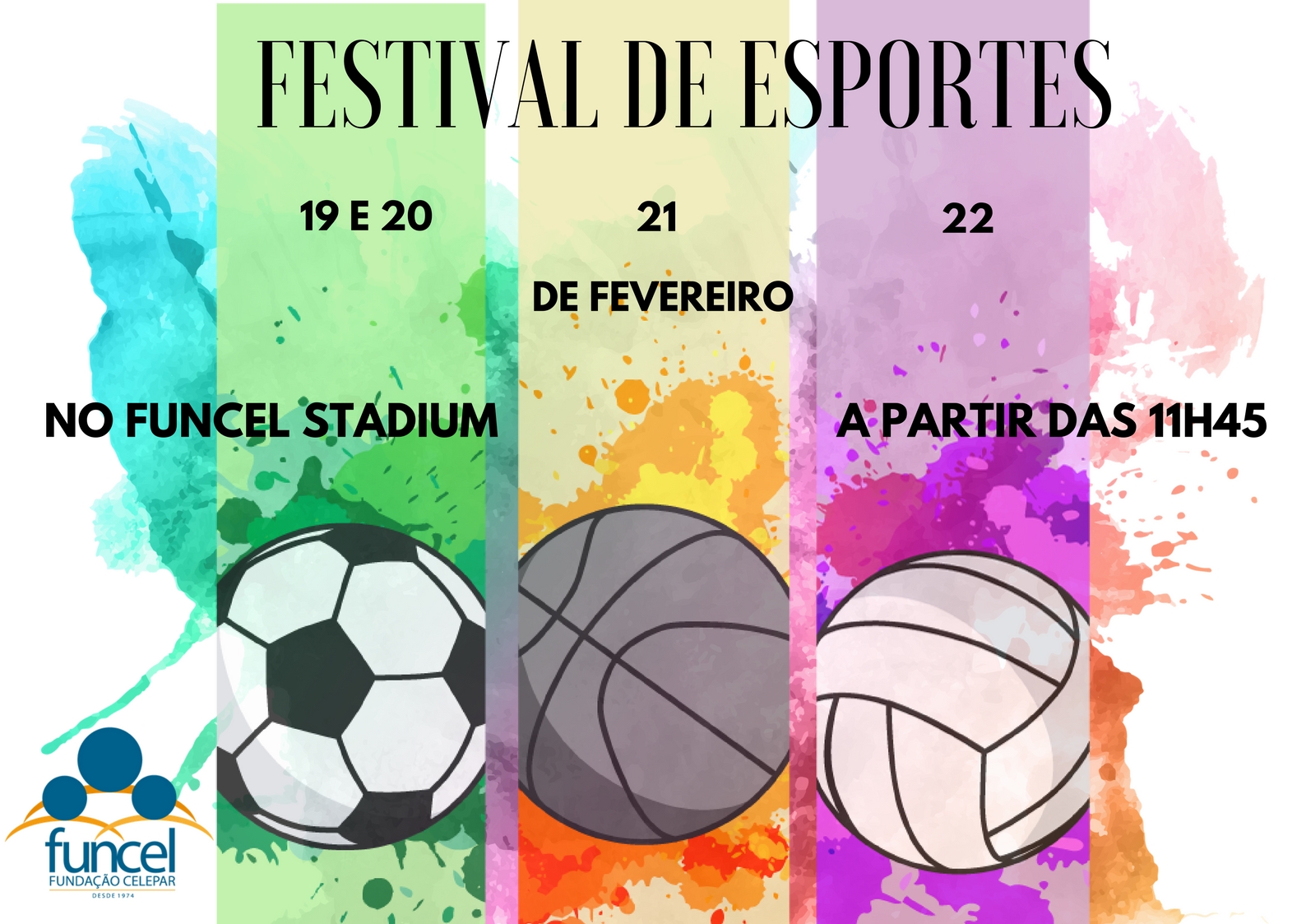 Festival de Esportes na modalidade de futsal. 